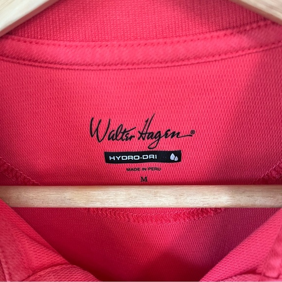 Walter Hagen Hydro-Dri Golf Polo, Salmon, Size M - Picture 3 of 7